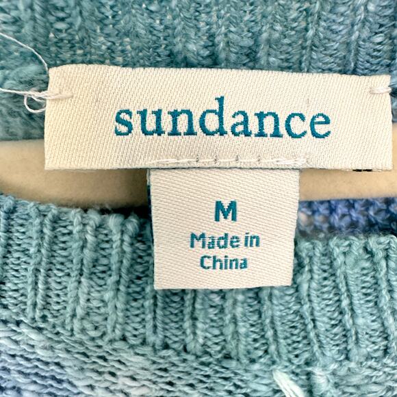 Sundance Womens Sweater Size M 100% Cotton Long Length Pastel Loose Knit Beachy - Picture 2 of 6